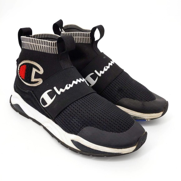 Champion Rally Pro Hi Top Sneakers Shoes Black CM100018Y Size 7Y Women's US 8.5 - Picture 5 of 10